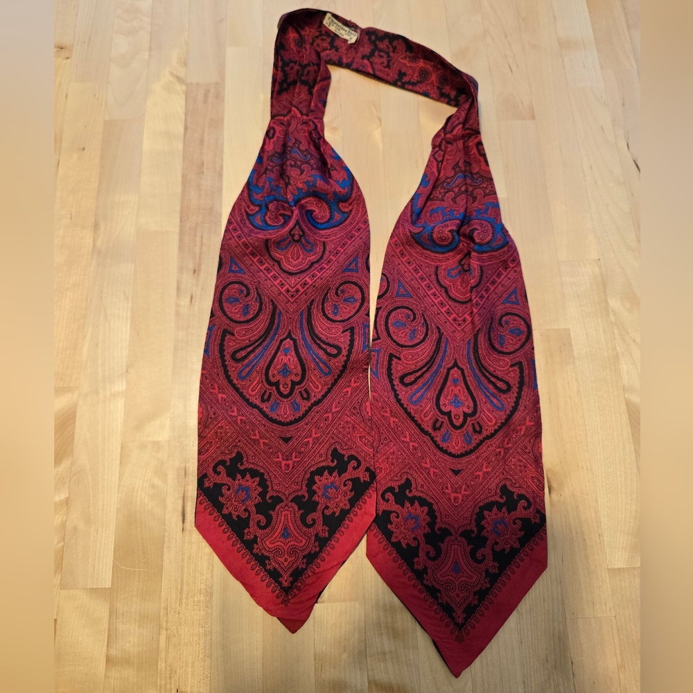 Christian Dior Vintage Silk Ascot Tie Scarf - Picture 3 of 4